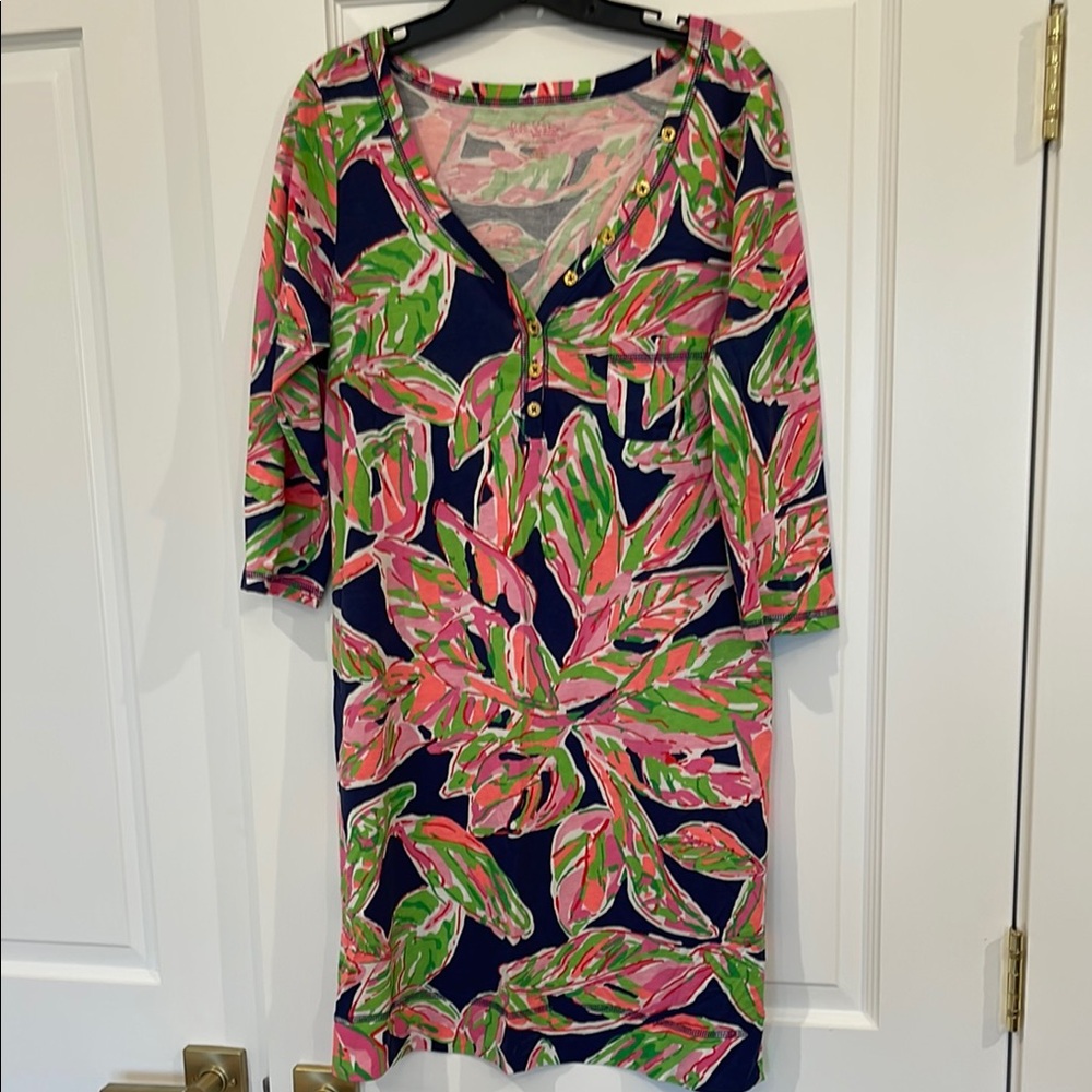 Colorful Leaf Print Dress